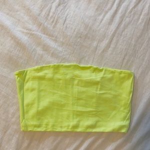 Neon green tube top